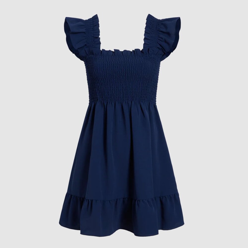 Hill House Home The Elizabeth Nap Dress - Navy Crepe Size SNavy Crepe / S